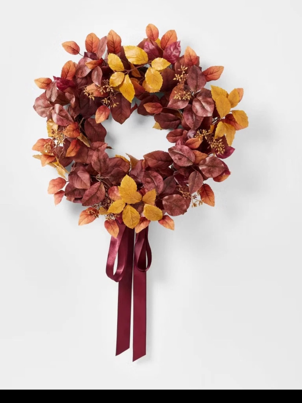 Mixed Fall Leaf Wreath - Threshold designed with Studio McGee: Fall